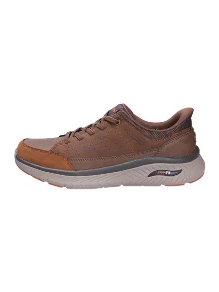Sneakersy Skechers skórzane brązowe