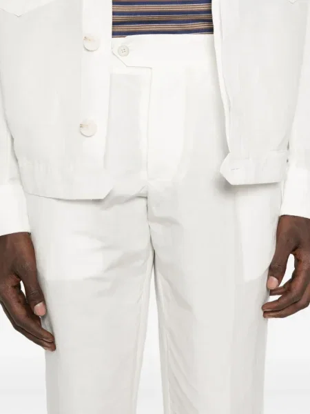 Pantaloni Yes London alb