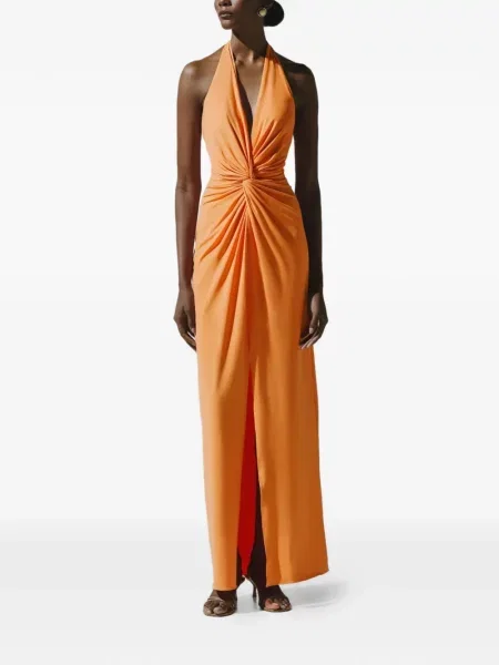 Rochie maxi Baobab cu volane portocaliu
