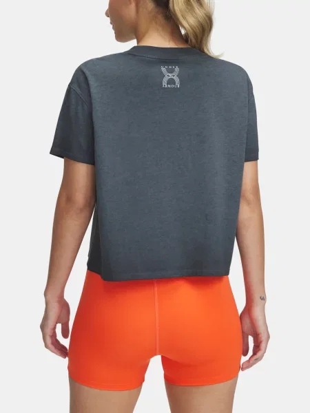 Bežecké tričko Under Armour sivá