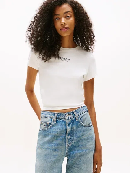 Tommy Jeans Tričko Essential biela