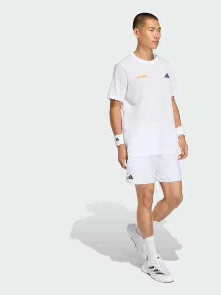 Переработанный спортивная футболка Adidas белая