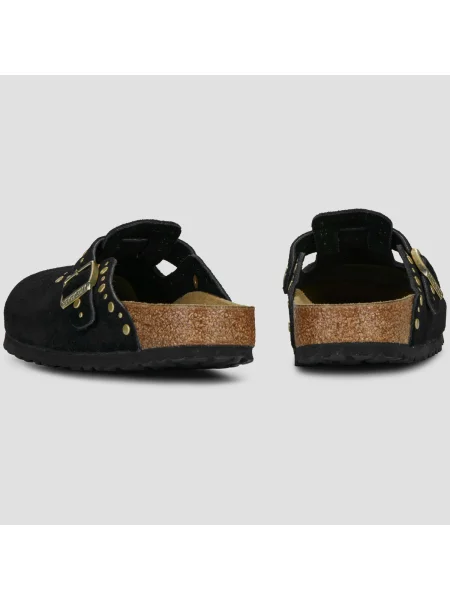 Šľapky Birkenstock Boston Rivet čierna