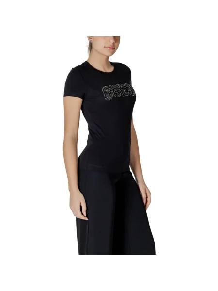 Tricou Guess din dantelă negru