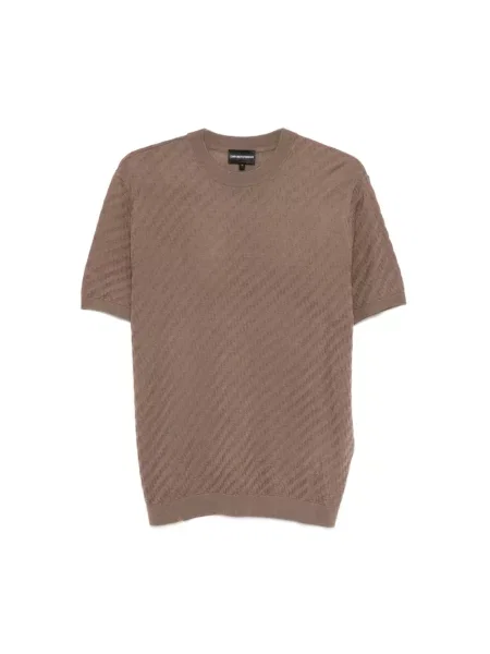 Sweter Emporio Armani brązowy