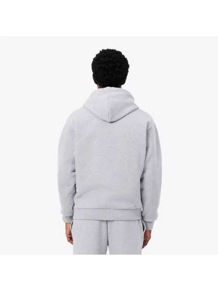 Lacoste Bluza Z Kapturem Z Dresówki szara