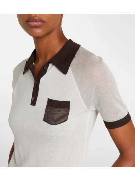 Tricou polo Acne Studios alb