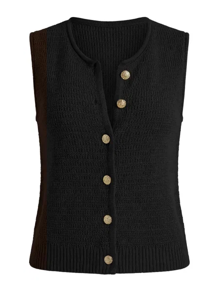 Imily Bela Vestă tricotată negru