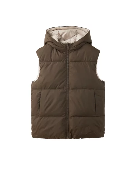 MANGO KIDS Vestă GERARD deschis / maro bej