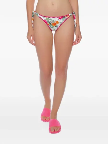 Bikini Banana Moon cu model floral cu imagine alb