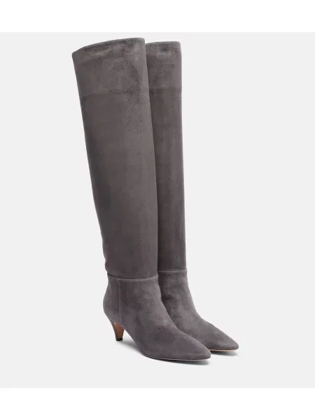 Cizme Gianvito Rossi din piele de căprioară gri
