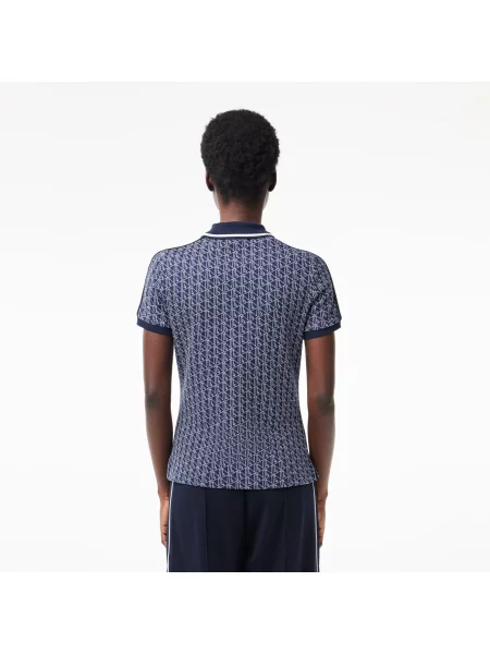 Lacoste поло Monogram блакитне