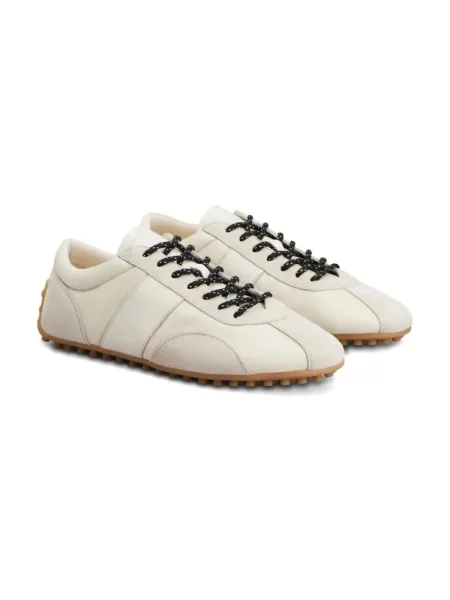 Sneakersy Tod's sznurowane klasyczne beżowe