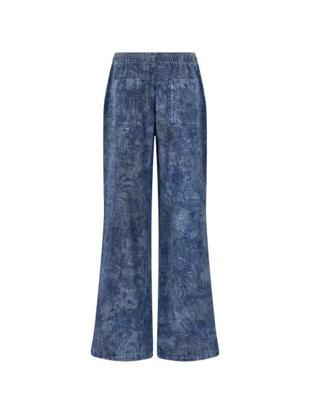 Blugi Just Cavalli cu model floral cu imagine albastru