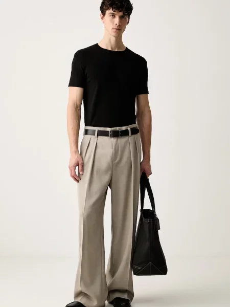 Maison Margiela tričko pánske s bavlnou čierna