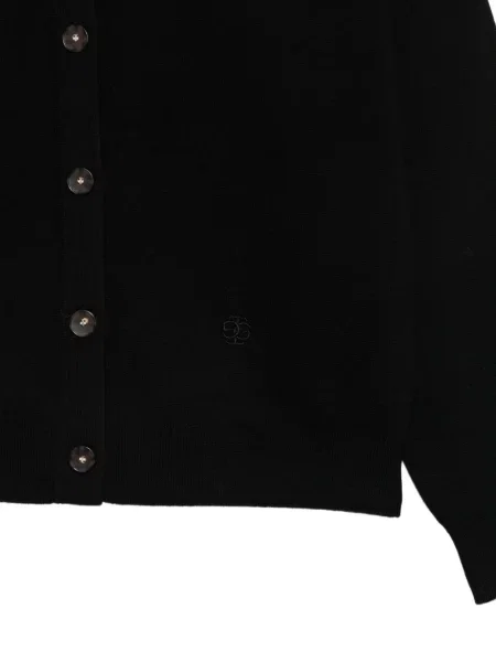 Kardigan The Garment s vezom s V-izrezom crna