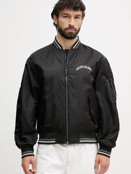 Calvin Klein Jeans geacă bomber bărbătească negru