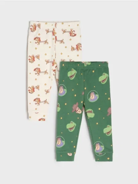 Sinsay legíny s vzorem 2 pack Toy Story krémová