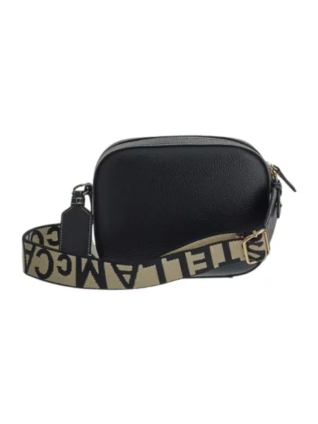 Torebka crossbody Stella Mccartney z logo czarna