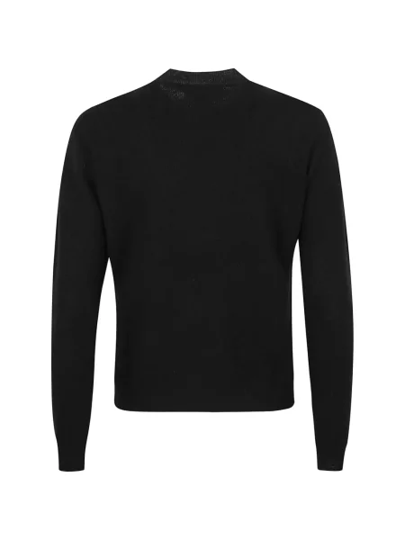Кашмирен дълго пуловер Wellness Cashmere с кръгло деколте черно