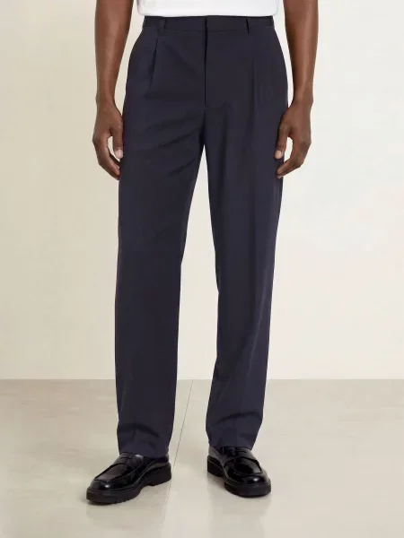 Samsøe Samsøe Kalhoty Valentin Loose Fit tmavě modrá