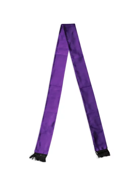 Fular Dolce & Gabbana cu franjuri de mătase violet