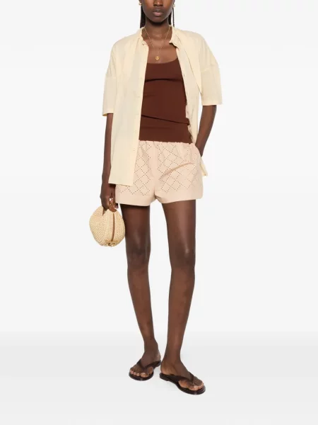 Pantaloni scurți Fendi cu model argyle