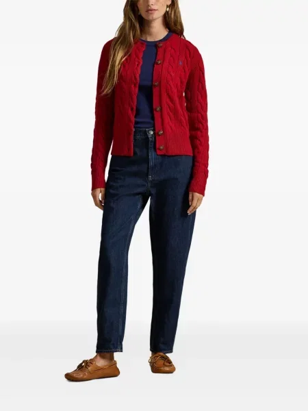 Kratak samt polo majica Polo Ralph Lauren s vezom crna