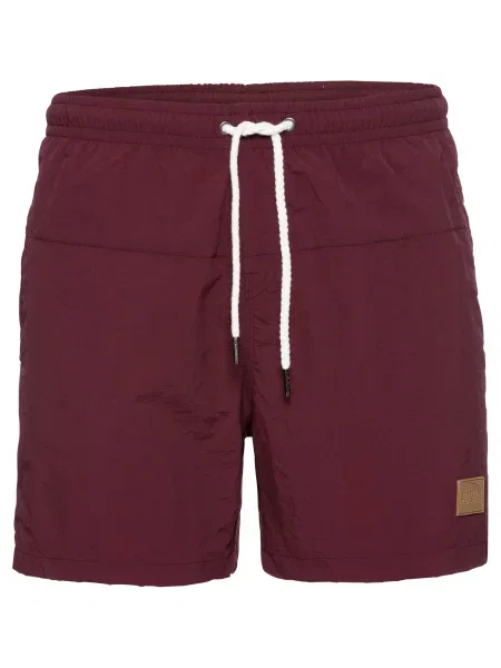 Urban Classics Kratke kopalne hlače češnjevo rdeča