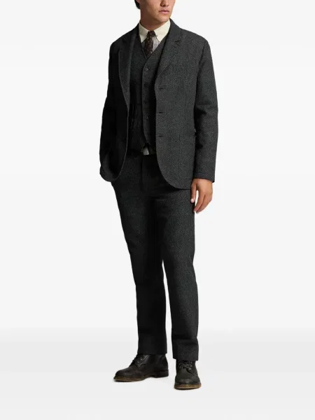 Sacou Ralph Lauren Rrl cu model herringbone gri