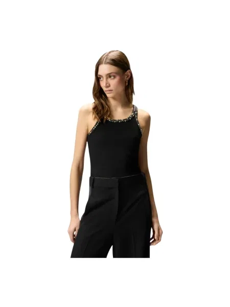 Dzianinowy top Pinko czarny