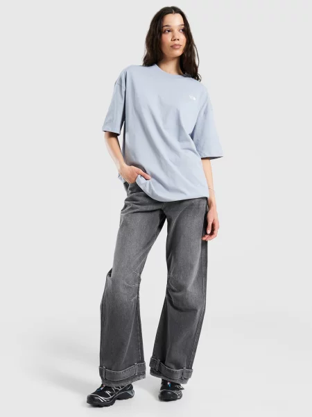 Hoodrich Spodnie Wide Leg Jeans Onyx szare