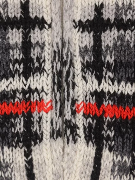 Pleteni kombinezon Duran Lantink karirani bijela