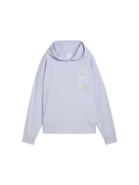 Худі PUMA W Hyrox Cloudspun Hoodie комбінований верх синій