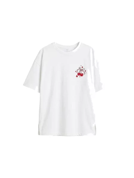 Tommy Life Majica TOMMY Baumwoll-Stretch-T-Shirt' bijela