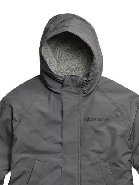 Kurtka Canada Goose z kapturem z nadrukiem szara