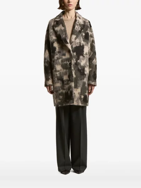 Palton Peserico de lână cu imagine maro