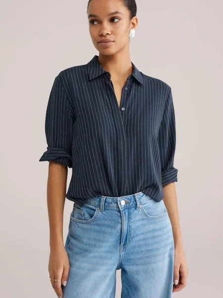 WE Fashion Bluza marine / off-bela bela