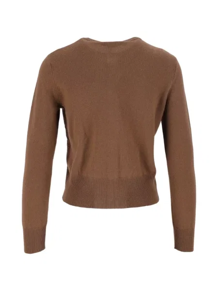 Cardigan Max Mara tricotate cu model argyle maro