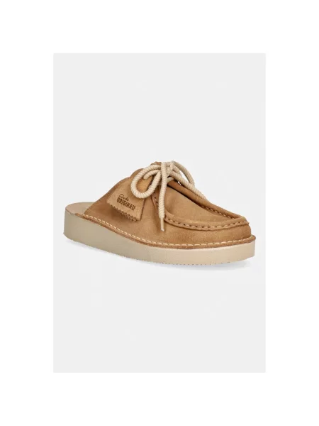 Clarks Originals NomadMule klapki zamszowe beżowe