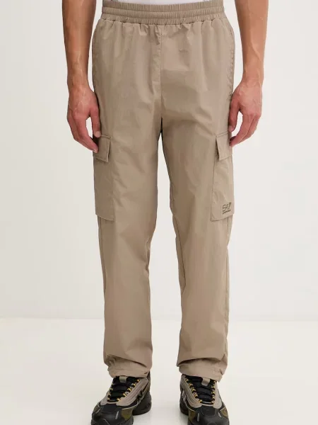 Emporio Armani boyfriend kalhoty hnědé