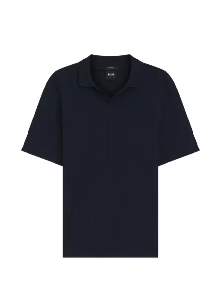 Tricou polo Boss tricotate albastru