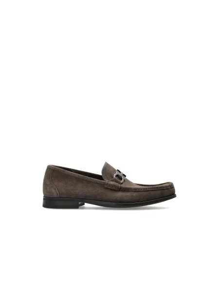 Półbuty Ferragamo zamszowe brązowe