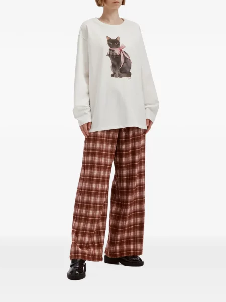 Pantaloni B+ab în carouri maro