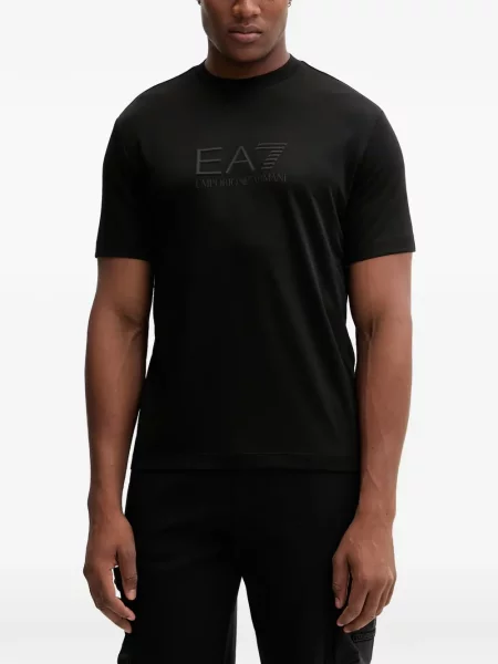 Tricou Ea7 Emporio Armani cu imagine cu decolteu rotund negru