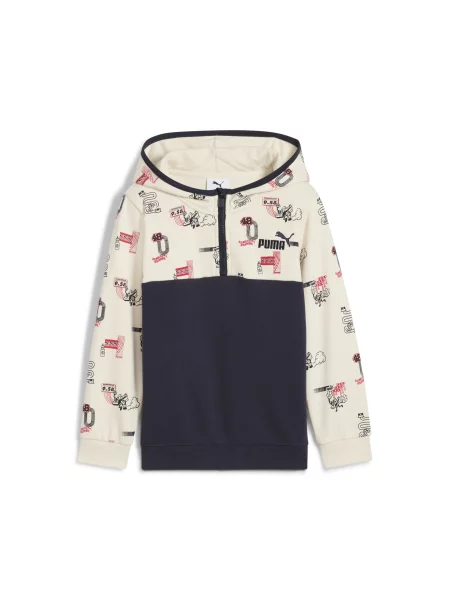 PUMA bluza z kapturem Little Runners i zamkiem Akcesoria niebieski