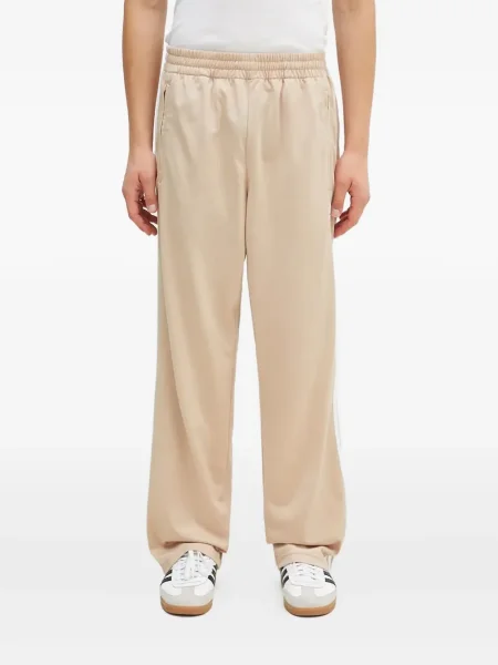 Pantaloni palazzo Adidas cu dungi plisat cu imagine albastru