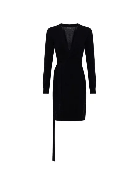 Lung rochie Dsquared2 plic negru