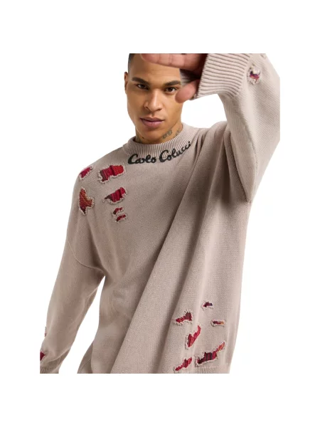 Sweter Carlo Colucci beżowy