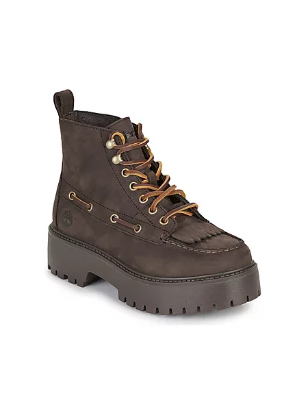 Skate in ulica gležnjarji Timberland s čipko s platformo rjava